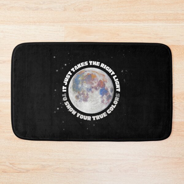 Item preview, It Takes the Right Light - Colorful Moon Motivational Space Art designed and sold by Tattyarts.