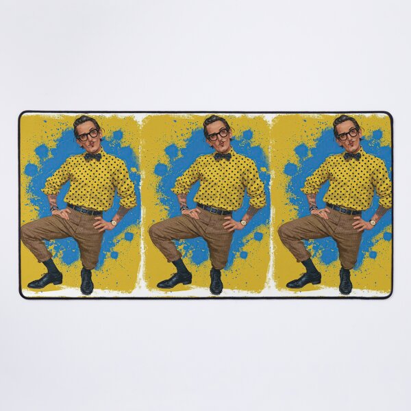Item preview, Quirky Man in Blue Shirt and Suspenders designed and sold by Piotrek0001.