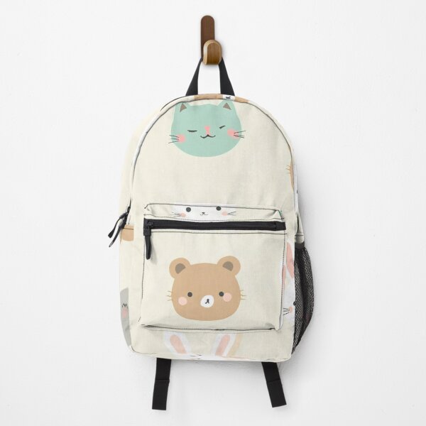 Item preview, Cute Animal Faces Seamless Pattern – Kawaii Bear, Cat & Bunny designed and sold by skysshobu.