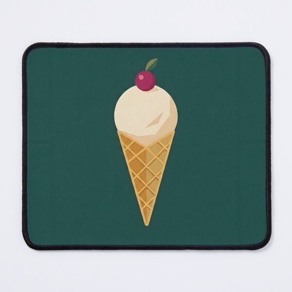 Item preview, Minimalist Vanilla Scoop | Geometric Ice Cream Cone Art | Mid-Century Flat Design designed and sold by SergioMiklos.