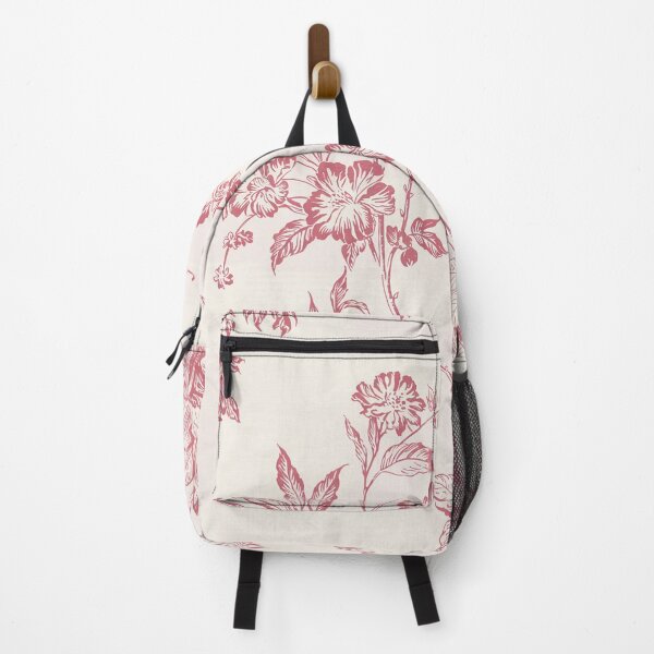 Item preview, Pink Toile de Jouy Botanical Pattern – French Floral Butterfly Vintage Design designed and sold by Tamas Das.