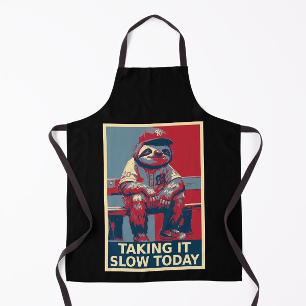 Item preview, Taking It Slow Today Funny Sloth Baseball Benchwarmer designed and sold by TrueArtsStore.