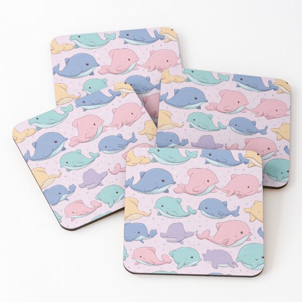 Item preview, Cute Pastel Dolphin Pattern Kawaii Sea Animal designed and sold by NicolasGlowArt.