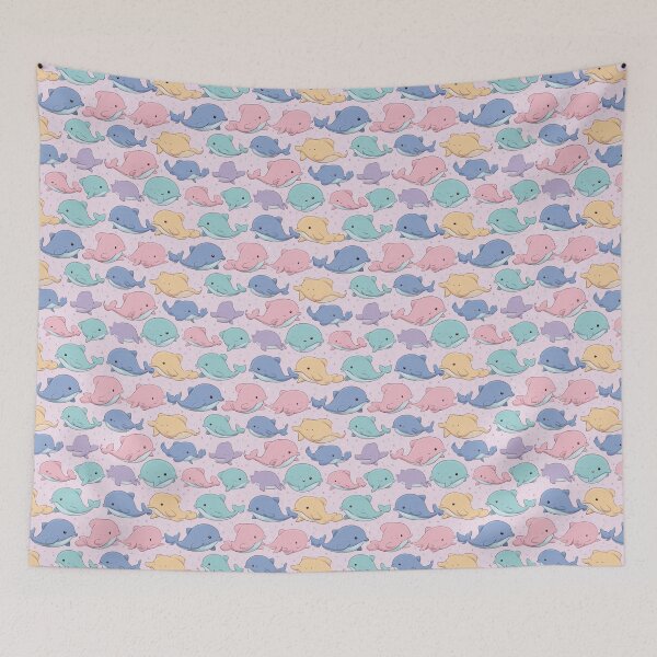 Item preview, Cute Pastel Dolphin Pattern Kawaii Sea Animal designed and sold by NicolasGlowArt.