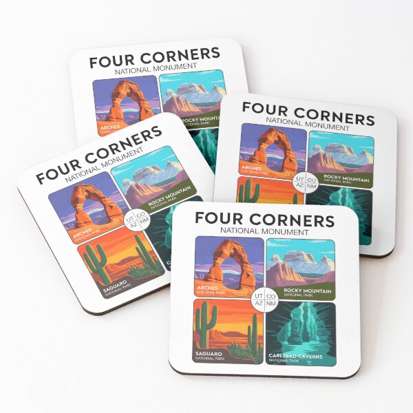 Item preview, Four Corners National Monument With National Parks designed and sold by wansilastomi.