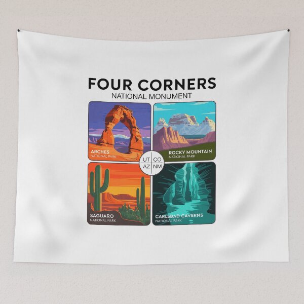 Item preview, Four Corners National Monument With National Parks designed and sold by wansilastomi.