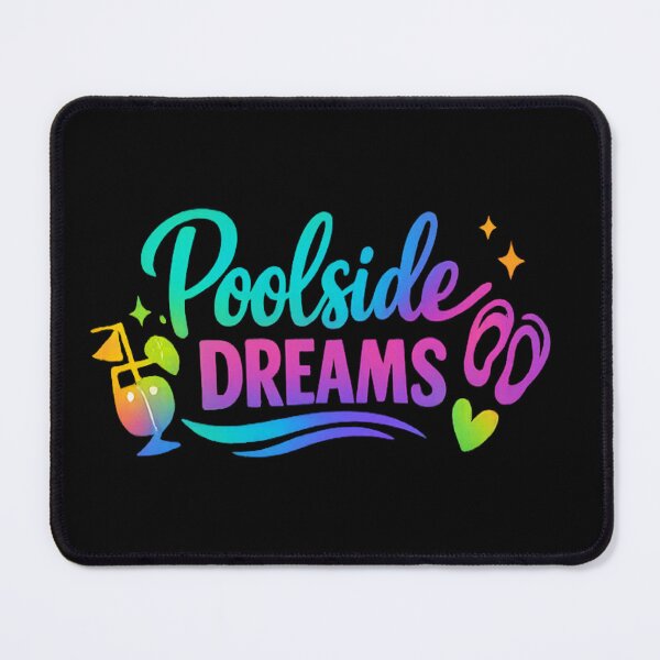 Item preview, Poolside Dreams - Vibrant Rainbow Summer Neon Typography designed and sold by myforestfog.