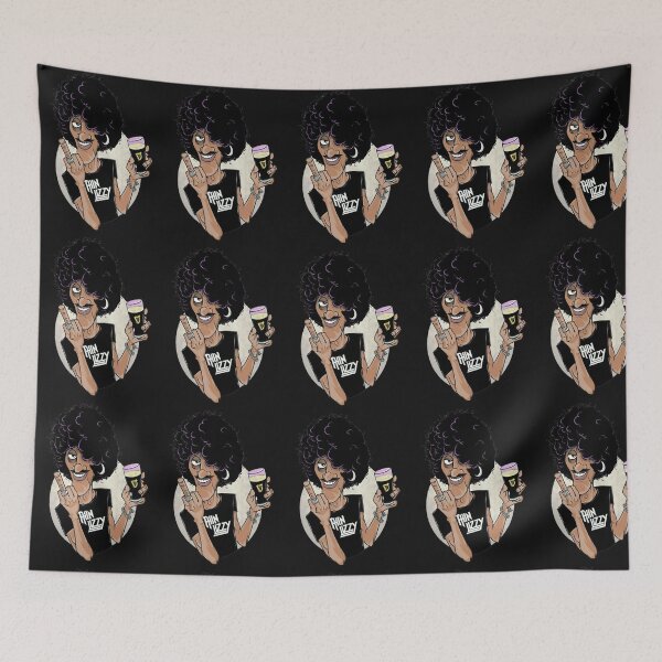 Item preview, Phil Lynott Thin Lizzy Caricature - Rock Legend Art designed and sold by shopmamabite.