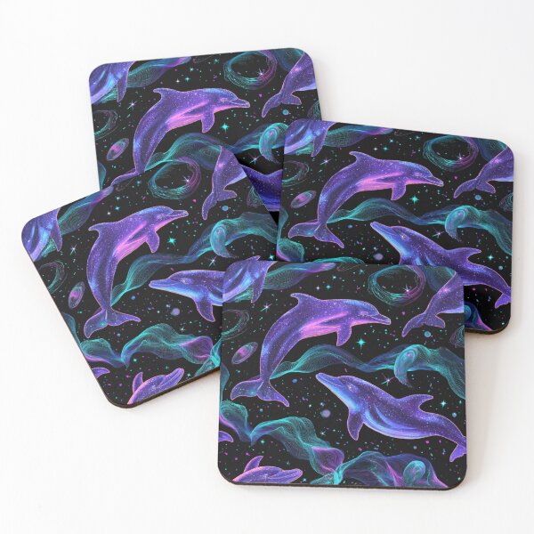 Item preview, Galaxy Dolphin Space Pattern Cosmic Ocean Art designed and sold by NicolasGlowArt.