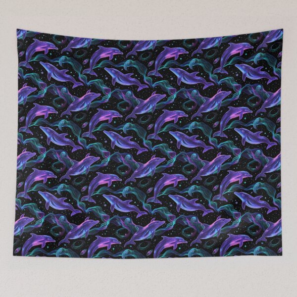 Item preview, Galaxy Dolphin Space Pattern Cosmic Ocean Art designed and sold by NicolasGlowArt.