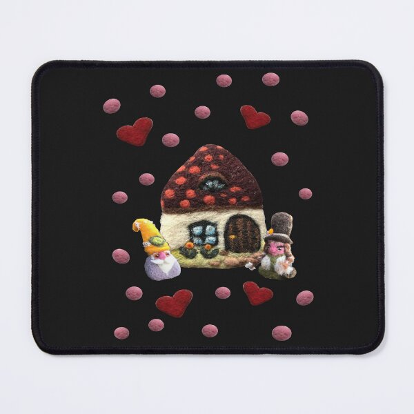 Item preview, Hand-felted house with lucky gnomes and hearts designed and sold by creaphyl28.
