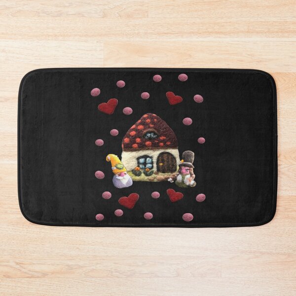 Item preview, Hand-felted house with lucky gnomes and hearts designed and sold by creaphyl28.