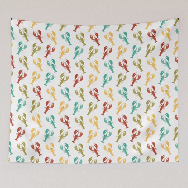 Item preview, Colourful lobsters on white designed and sold by reneesillus.