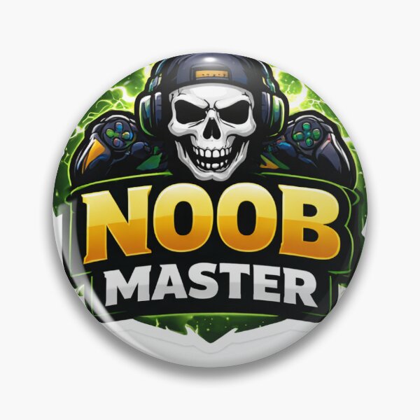 Item preview, Noob Master Gaming Sticker Funny Gamer Skull Logo Esports Design designed and sold by VibeStickerCoX.