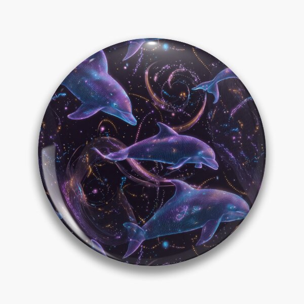Item preview, Cyber Dolphin Cosmic Wireframe Digital Art designed and sold by NicolasGlowArt.