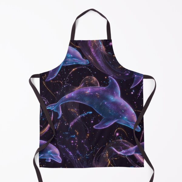 Artikelvorschau, Cyber Dolphin Cosmic Wireframe Digital Art entworfen und verkauft von NicolasGlowArt.