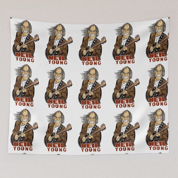 Item preview, Neil Young Caricature - Rockin' in the Free World Art designed and sold by shopmamabite.