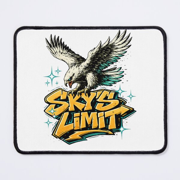 Item preview, Retro 1980s Streetwear Sky's Limit Diving Hawk Graphic Tee designed and sold by etuvibes.