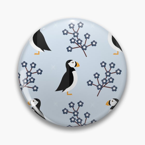 Item preview, Puffins on blue designed and sold by reneesillus.
