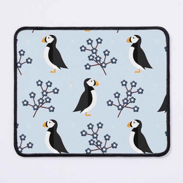 Item preview, Puffins on blue designed and sold by reneesillus.