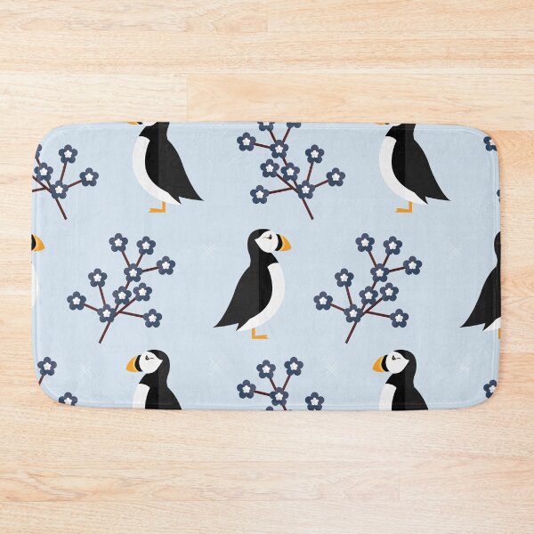 Item preview, Puffins on blue designed and sold by reneesillus.