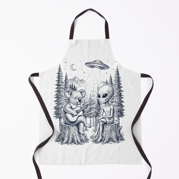 Item preview, Vintage Koala Playing Guitar With Alien And UFO Animal Lover designed and sold by DoodleTortle.