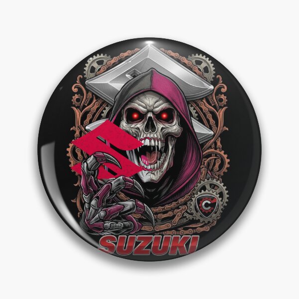 Item preview, Suzuki Sportbike Grim Reaper - Mechanical Skull Design designed and sold by shopmamabite.