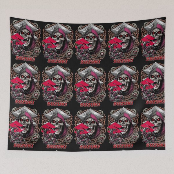 Item preview, Suzuki Sportbike Grim Reaper - Mechanical Skull Design designed and sold by shopmamabite.