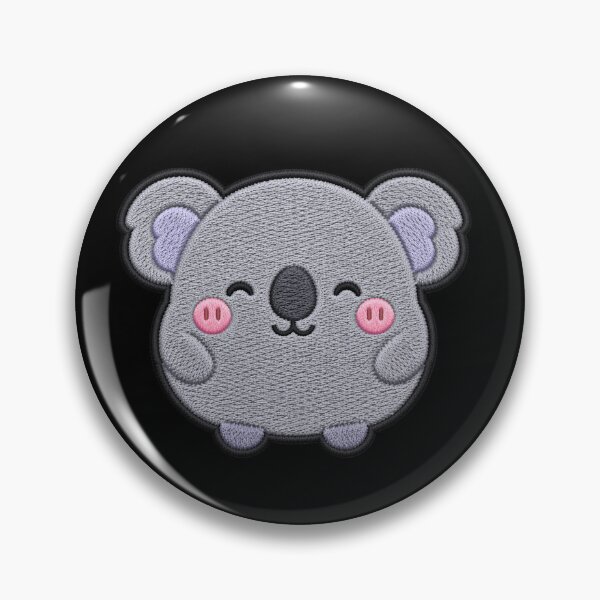 Item preview, Super Cute Kawaii Koala Embroidery Patch Style | Chibi Pastel Grey Lavender Koala Aesthetic | Cute Animal Design designed and sold by ColorSplash123.
