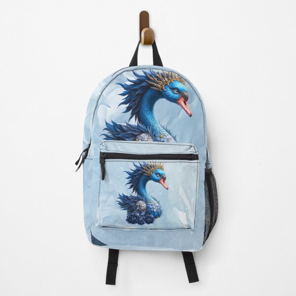 Item preview, Blue Fantasy Swan with Crown – Elegant Royal Animal Art designed and sold by nicky2342.