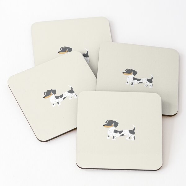 Item preview, Adorable Smooth Black and Tan Piebald Dachshund Sausage Dog Silhouette designed and sold by Laura Deakin Artist.