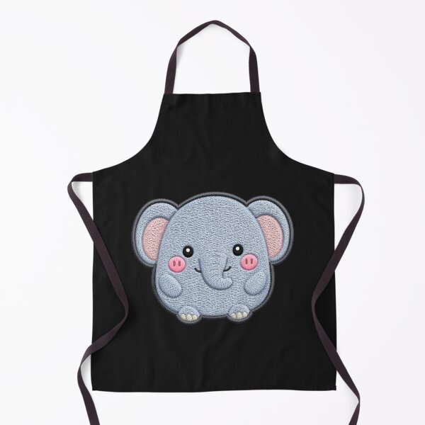 Item preview, Super Cute Kawaii Elephant Embroidery Patch Style | Chibi Pastel Blue Grey Elephant Aesthetic | Cute Animal Design designed and sold by ColorSplash123.