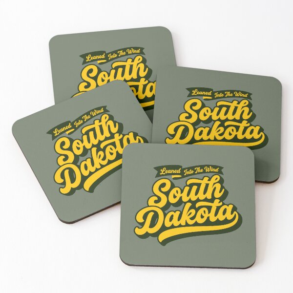 Item preview, South Dakota Retro 70s Script Sticker Leaned Into The Wind Vintage 605 State Pride designed and sold by Cozy-Old-Pub.