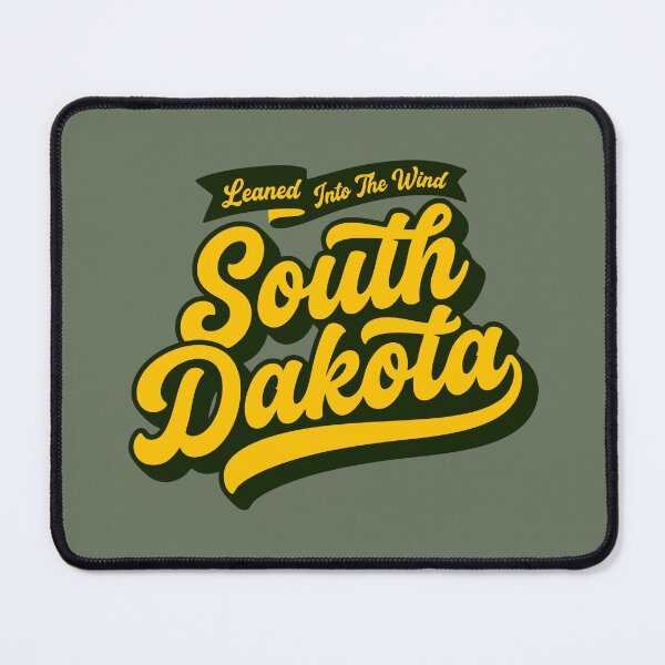Item preview, South Dakota Retro 70s Script Sticker Leaned Into The Wind Vintage 605 State Pride designed and sold by Cozy-Old-Pub.