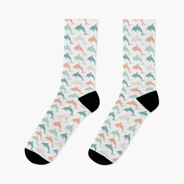 Item preview, Pastel Dolphin Pattern Ocean Animal Lover Print designed and sold by NicolasGlowArt.