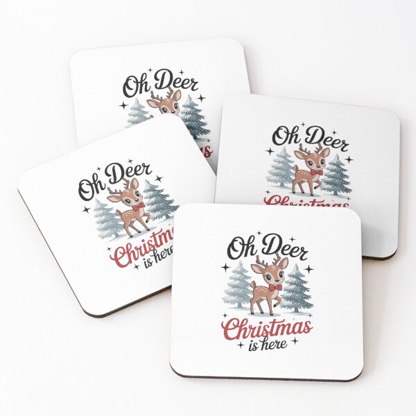 Item preview, Oh Deer Christmas Is Here Cute Animal Winter designed and sold by EllenJast.