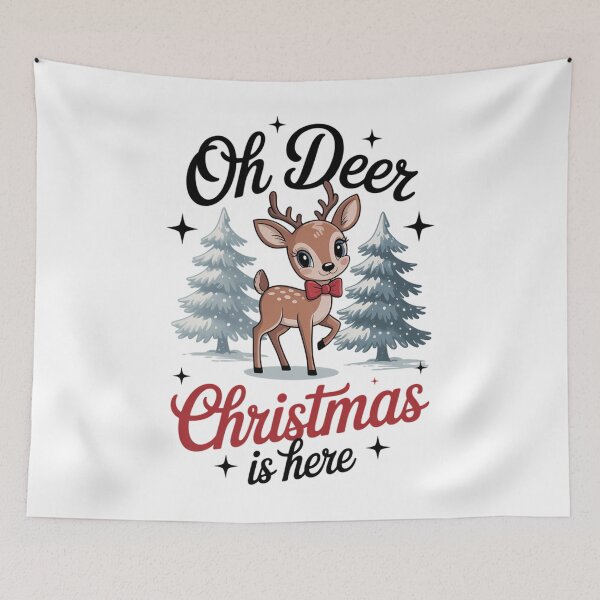 Item preview, Oh Deer Christmas Is Here Cute Animal Winter designed and sold by EllenJast.