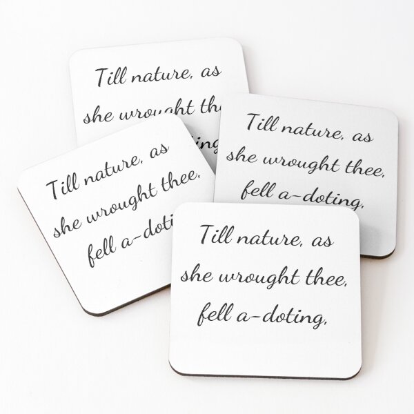 Item preview, "Till Nature, as she wrought thee, fell a-doting," - handwriting black designed and sold by ariksworld.