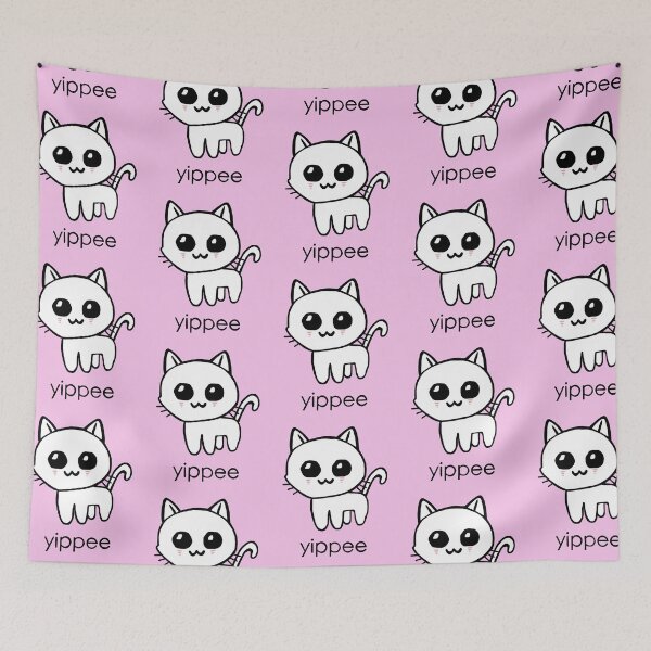 Item preview, Yippee Cat! Cute Creature Meme designed and sold by PickledjoArt.