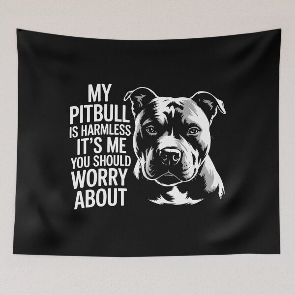 Item preview, My Pitbull is harmless Quote Dog Items Owner designed and sold by EllenJast.