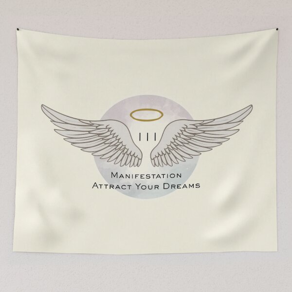 Item preview, III Angel Number Manifestation – Attract Your Dreams Spiritual Typography Design designed and sold by CosmicQuietLab.