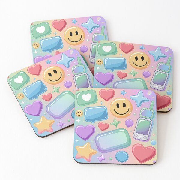 Item preview, Y2K Bubble Icons Collage – Retro Tech Aesthetic Pastel Sticker Design designed and sold by Tamas Das.
