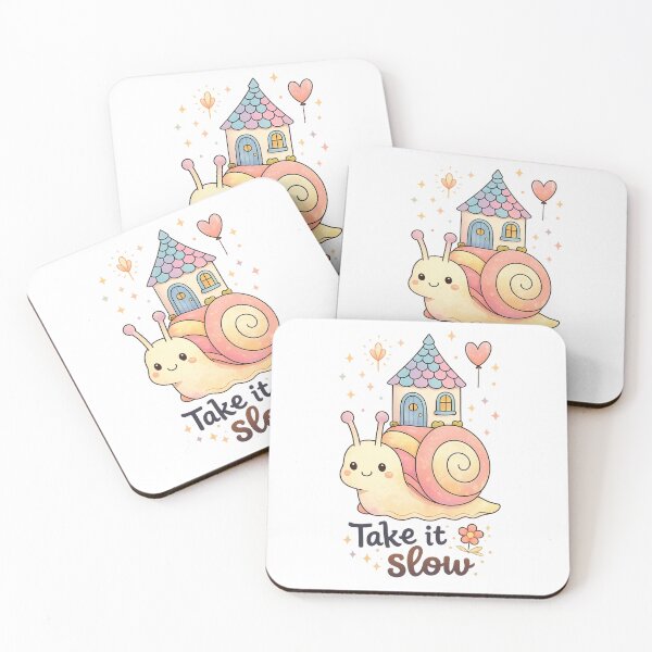 Item preview, Take It Slow Cute Snail Positive Design designed and sold by SoftSproutstu.