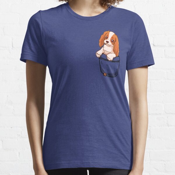 Pocket Cute Cavalier King Charles Spaniel Dog Essential T-Shirt