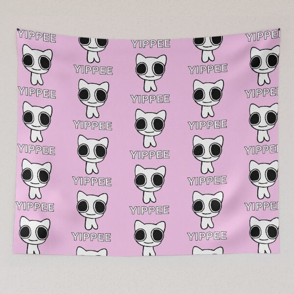 Item preview, Yippee Cat! Cute Creature Meme designed and sold by PickledjoArt.