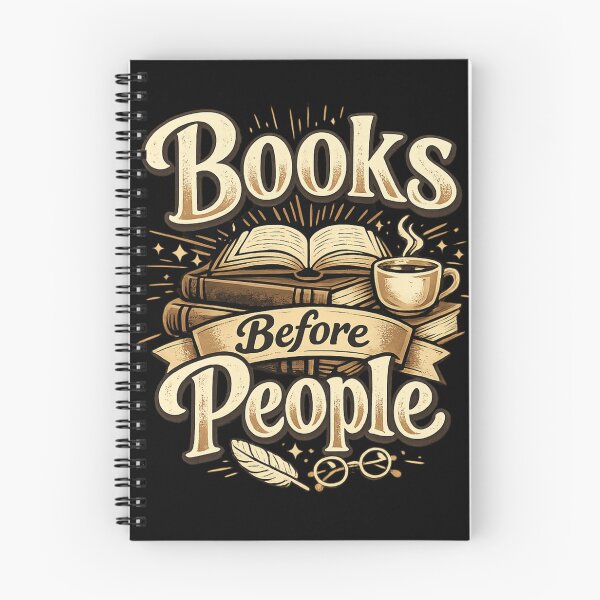Item preview, Books Before People – Introvert Reader Aesthetic, Dark Academia Book Lover Quote, Anti Social Bibliophile Humor designed and sold by Ladys-Gents.