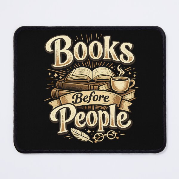 Item preview, Books Before People – Introvert Reader Aesthetic, Dark Academia Book Lover Quote, Anti Social Bibliophile Humor designed and sold by Ladys-Gents.