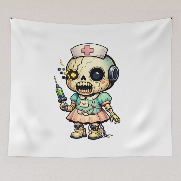 Item preview, Creepy Robot Nurse Dark Sci Fi Design designed and sold by SoftSproutstu.