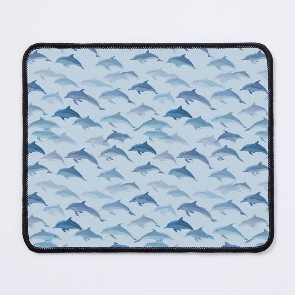 Item preview, Swimming Dolphins Ocean Life Seamless Pattern designed and sold by NicolasGlowArt.