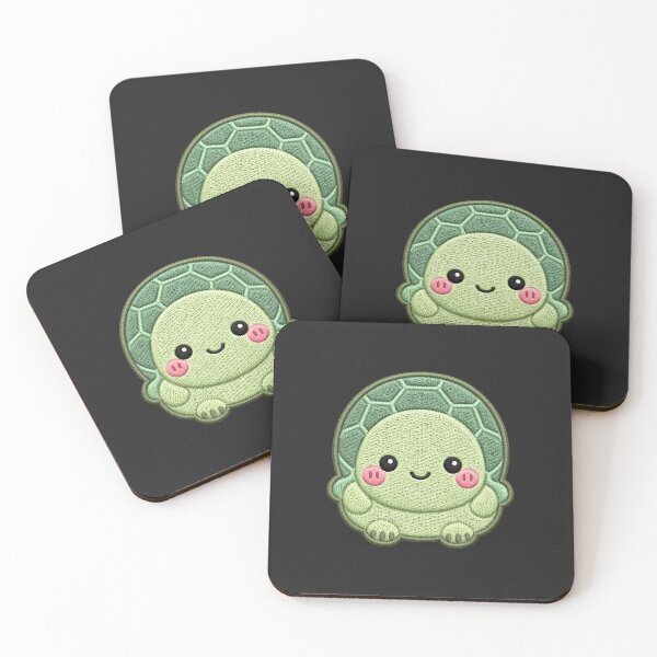 Item preview, Super Cute Kawaii Turtle Embroidery Patch Style | Chibi Pastel Green Turtle Aesthetic | Cute Animal Design designed and sold by ColorSplash123.